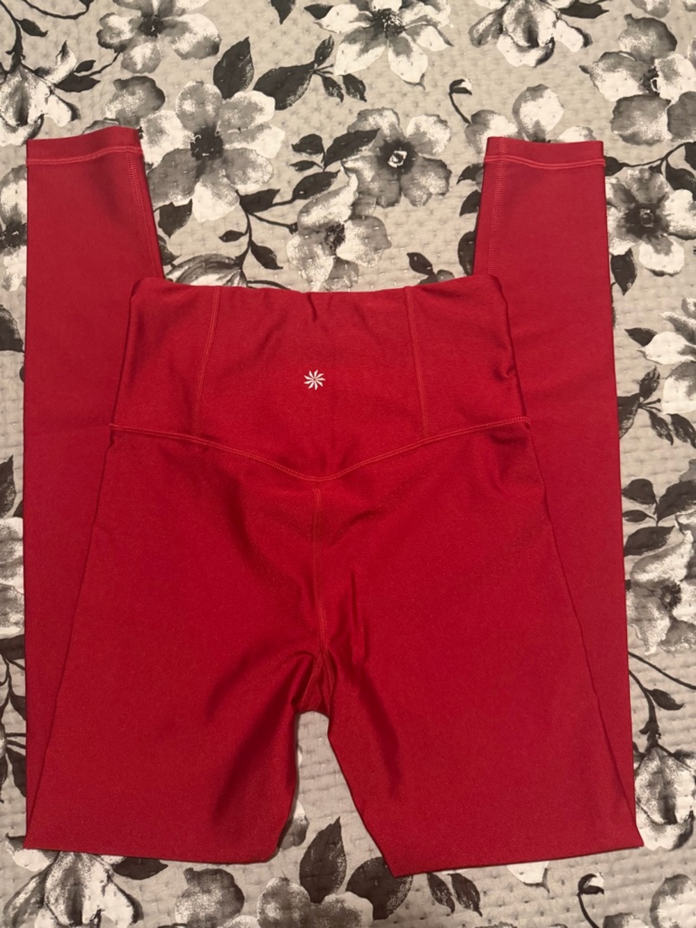 Athleta Girls Red High-Waist Active Leggings